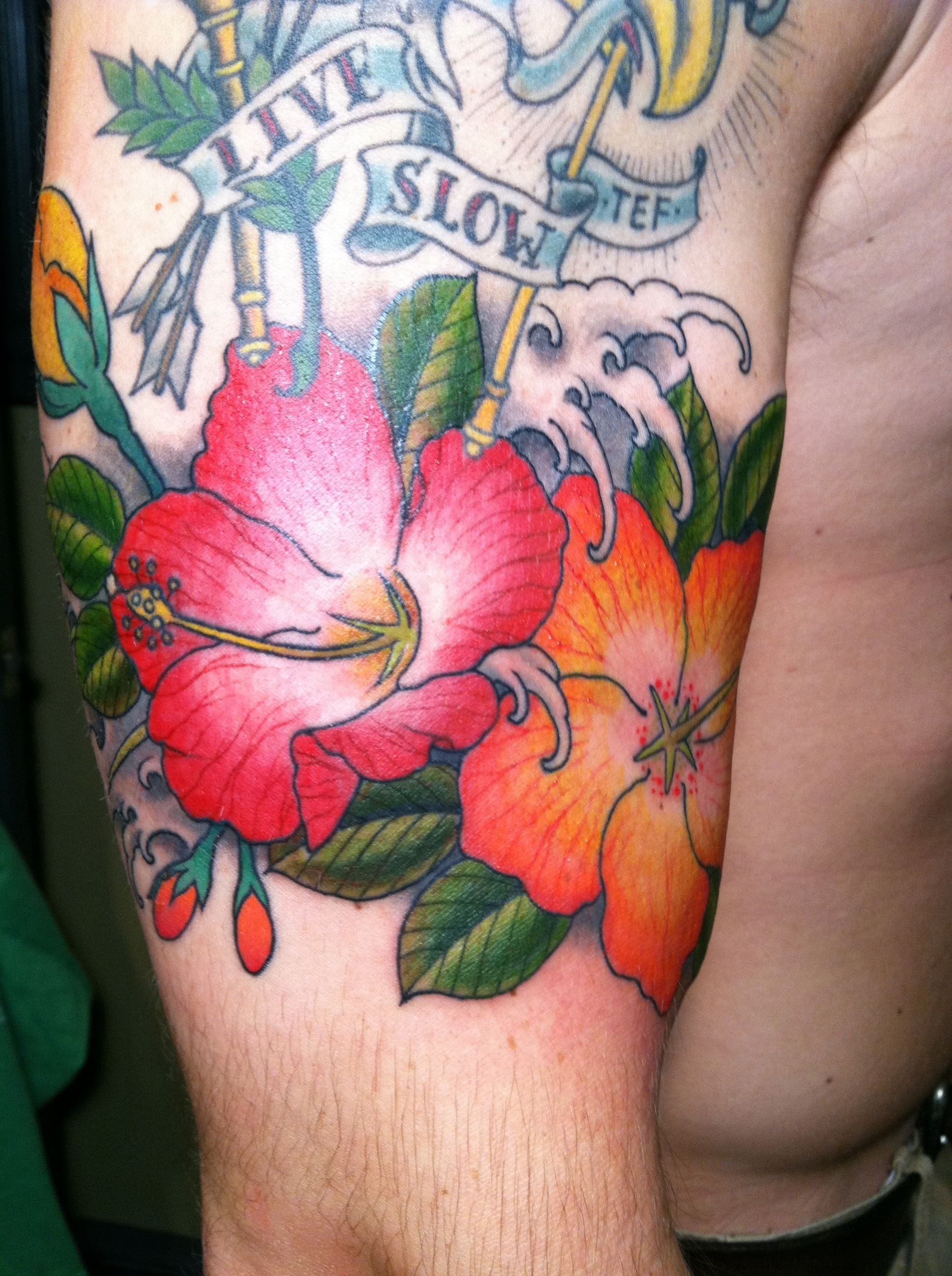 tags flower tattoo hibiscus