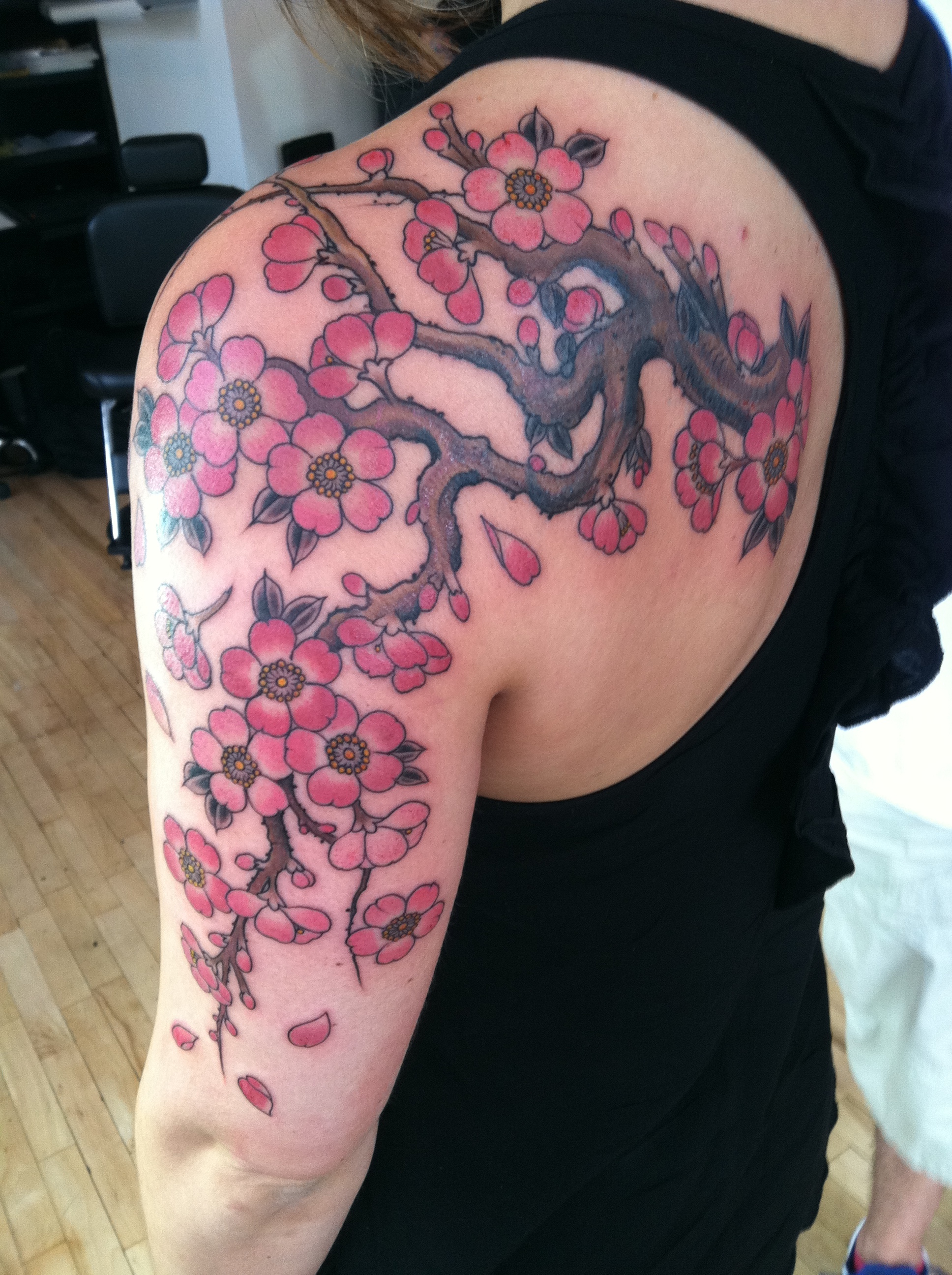 Cherry blossom branch cover up